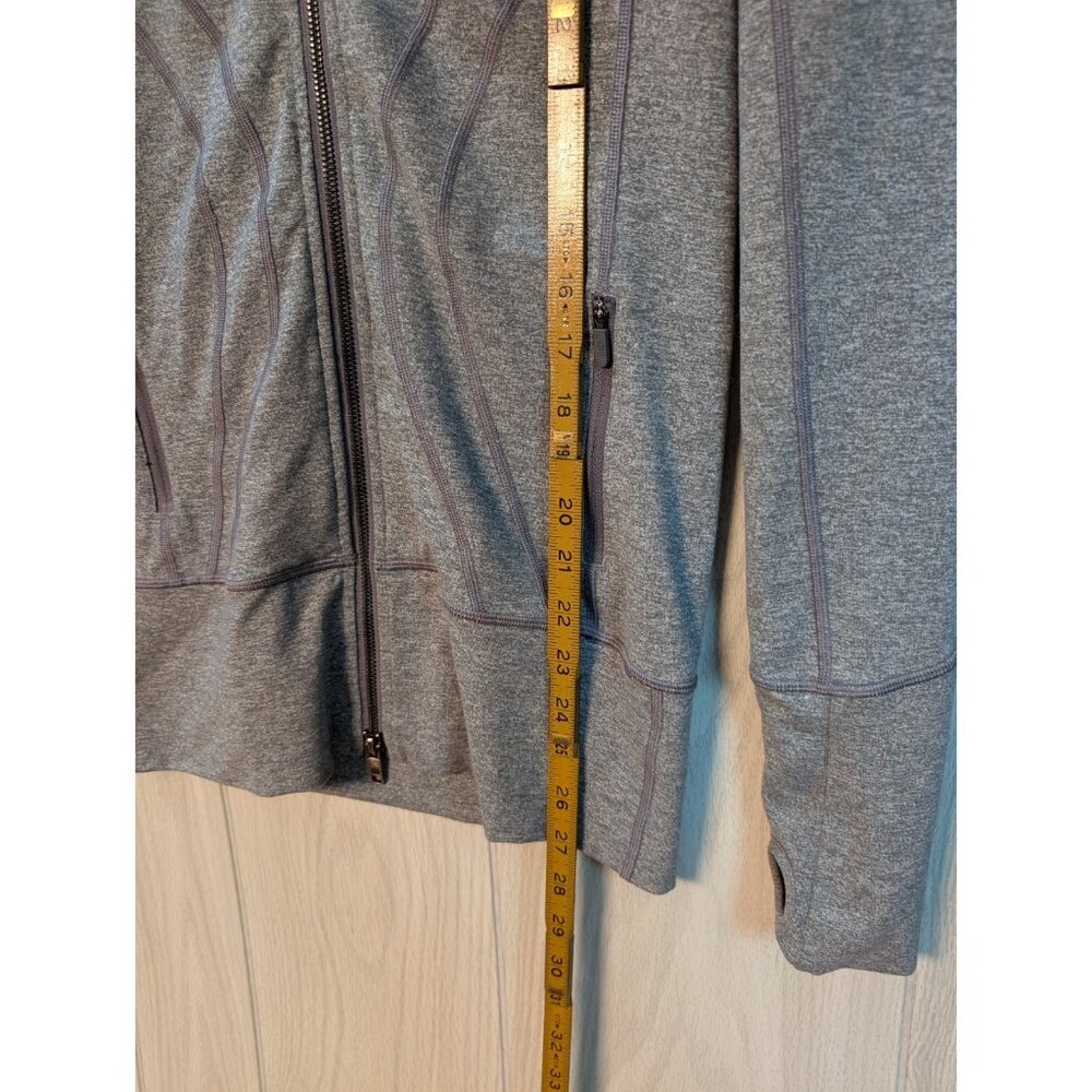 Lululemon Jacket Womens Size 4 Heathered Grey Full Zip Long Sleeve Mock Neck - Picture 8 of 8